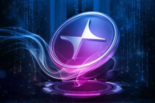 A futuristic representation of the Unichain logo with digital effects, symbolizing its advanced blockchain technology.