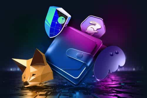 Popular DeFi wallets like Trust Wallet, MetaMask, Phantom, and Rabby Wallet logos.